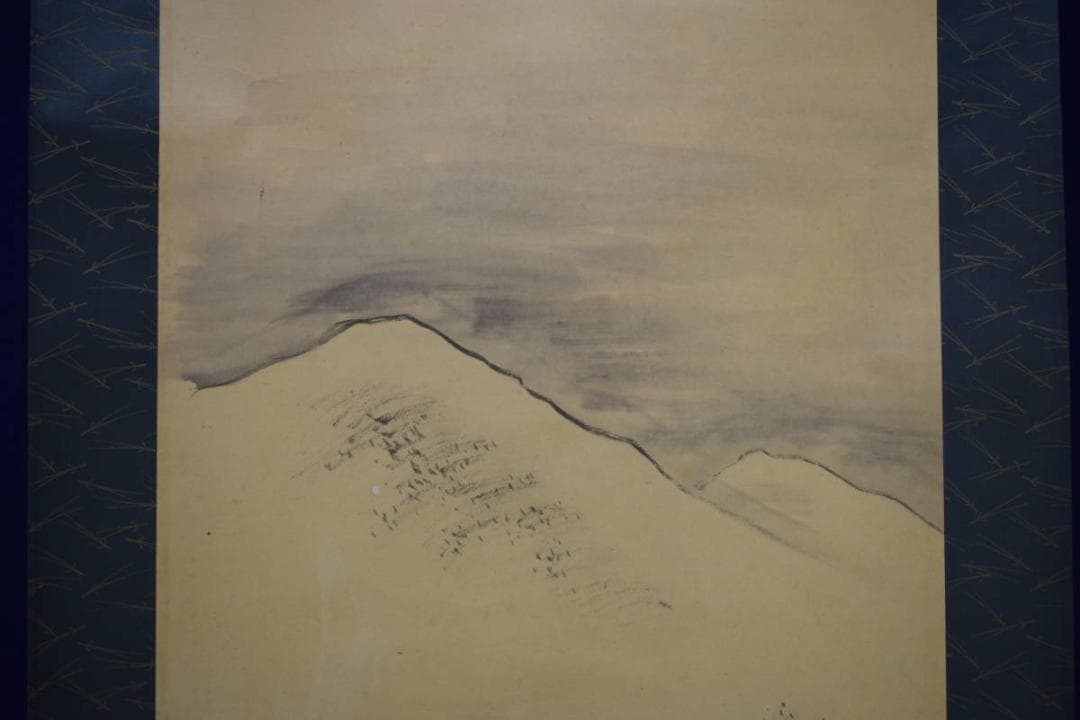 真作/里見雲嶺/雪景山水雪山図/絹表装/布袋屋掛軸HH-729 - メルカリ
