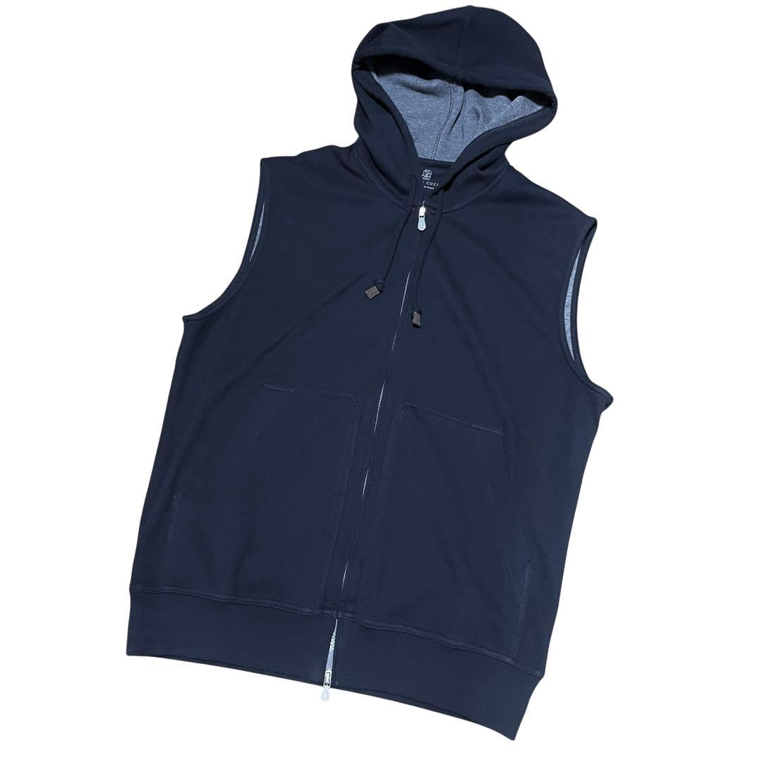 ブルネロクチネリ ノースリーブ ベスト パーカー M