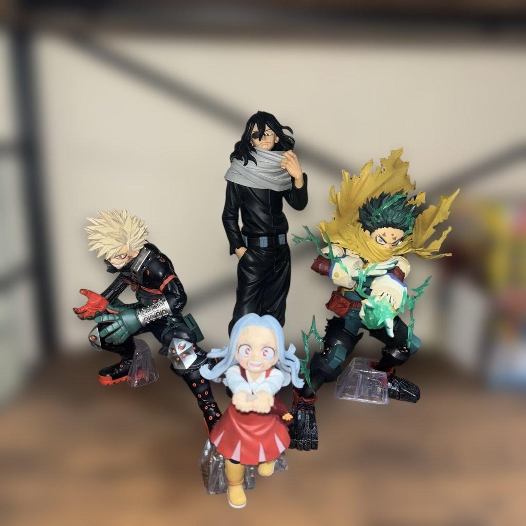 ヒロアカ一番くじまとめ売り 緑谷出久　爆豪勝己　相澤消太　エリちゃん 緑谷出久、爆豪勝己、死柄木弔、オール・フォー・ワン、いずく＆かつき