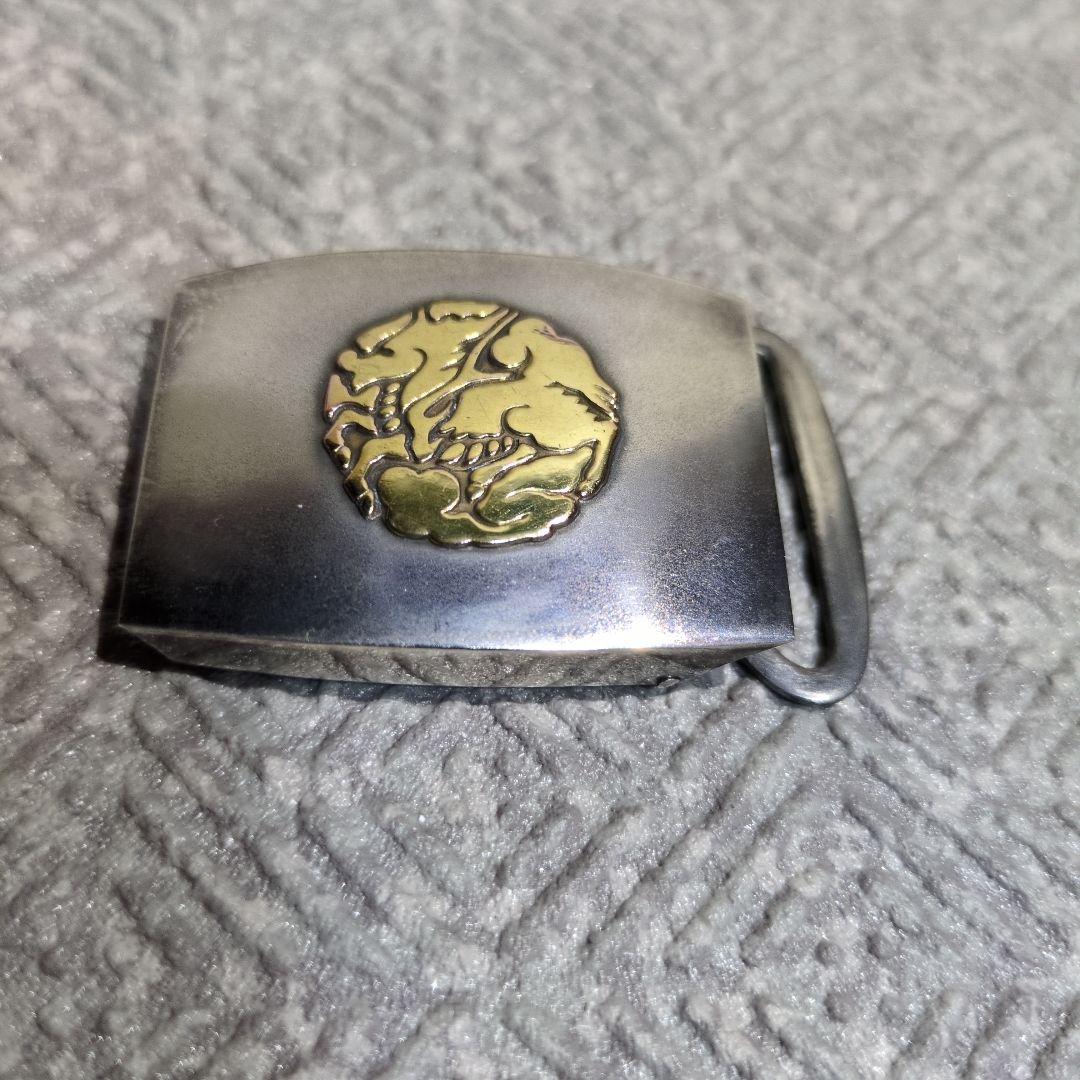 麒麟麦酒株式会社 創立50周年記念(1957年)東京三越 銀製バックル 共箱