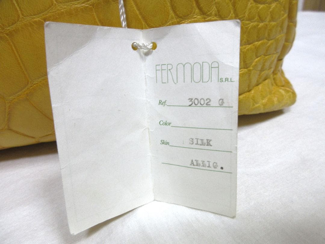FERMODA クロコダイル レザー イタリア製 ボストンバッグ 未使用品