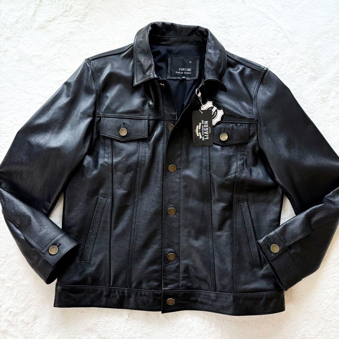 新品未使用タグ付き　FORTIME レザージャケット　本革　牛革　3XL 4L 2026年最新】FORTIME ライダースの人気アイテム - メルカリ