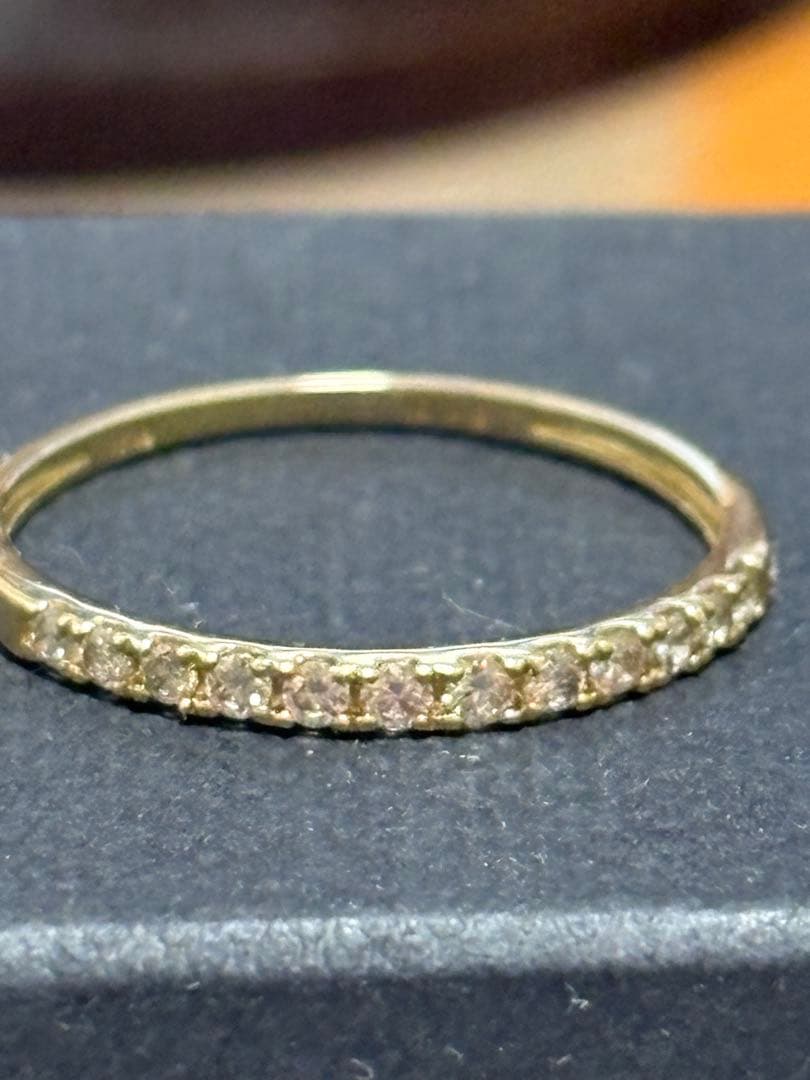 k18ハーフエタニティリング ダイヤモンド