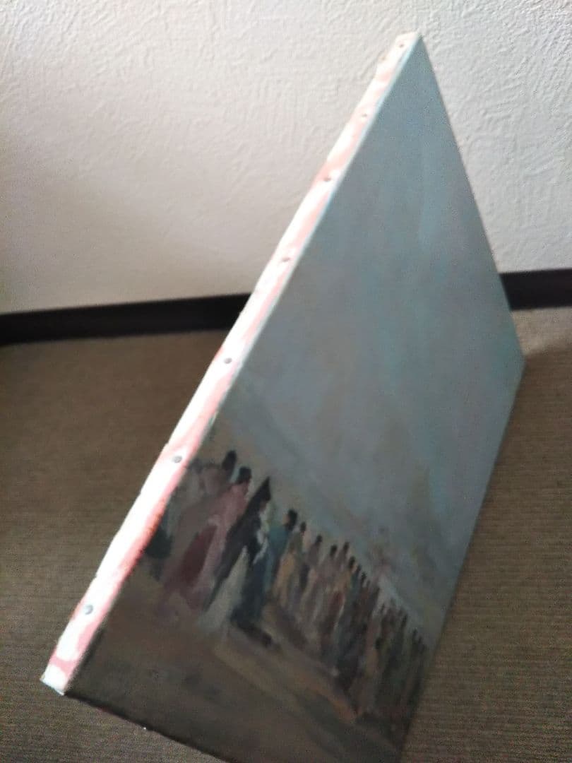 リカルド・モンテシノス 【 パレハの行列】スペイン 油彩 署名有 1984