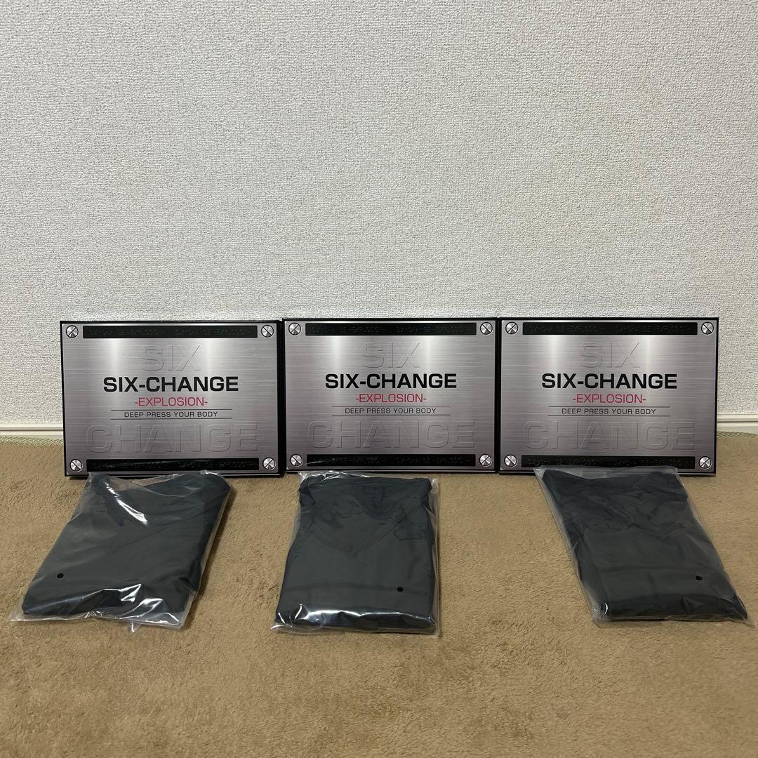 SIX-CHANGE シックスチェンジ　加圧シャツ　M 3枚セット　ブラック