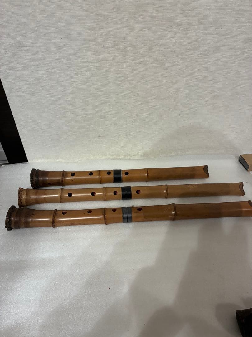 尺八 在銘 郭山 和楽器 木管楽器 ３点 まとめ売り【ジャンク】