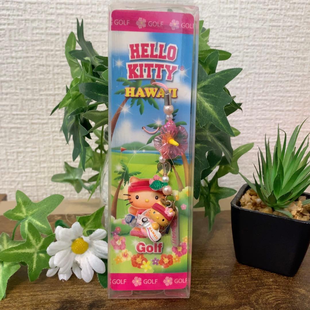 激レア！！日焼けキティ ハワイ限定 ゴルフ 根付け ストラップ 入手