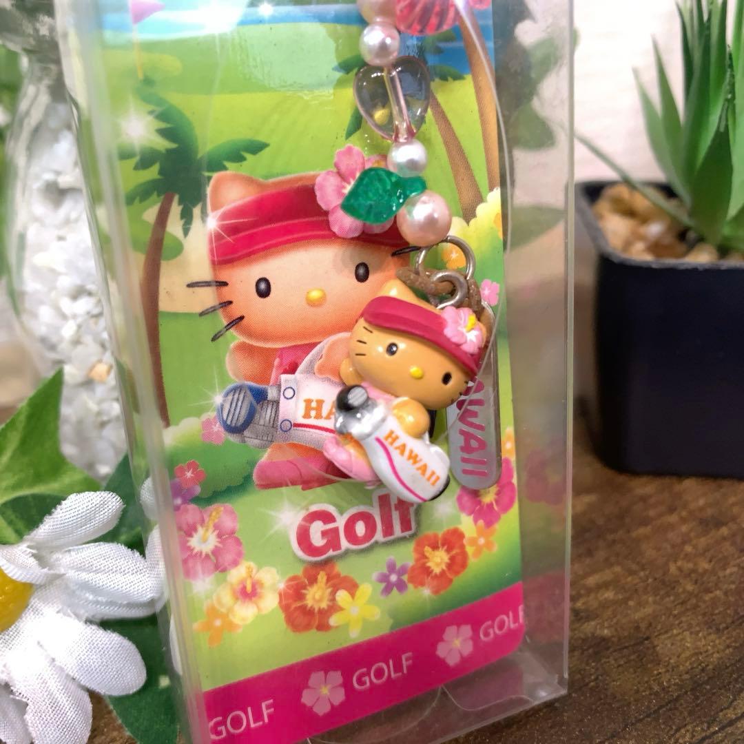 激レア！！日焼けキティ ハワイ限定 ゴルフ 根付け ストラップ 入手