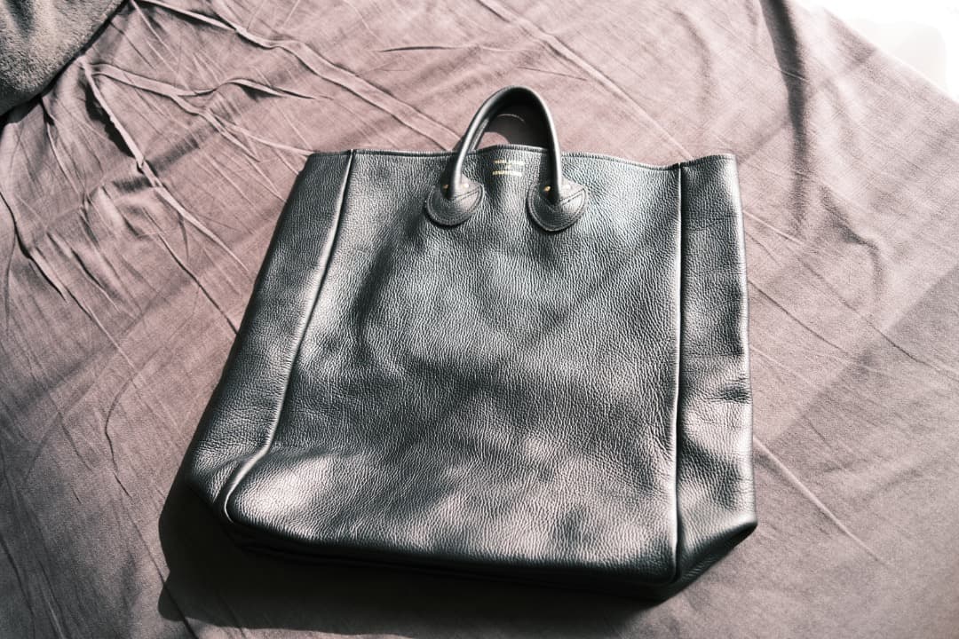 【売り切りたい】Young&Olsen ブラック レザートートバッグ Lサイズ