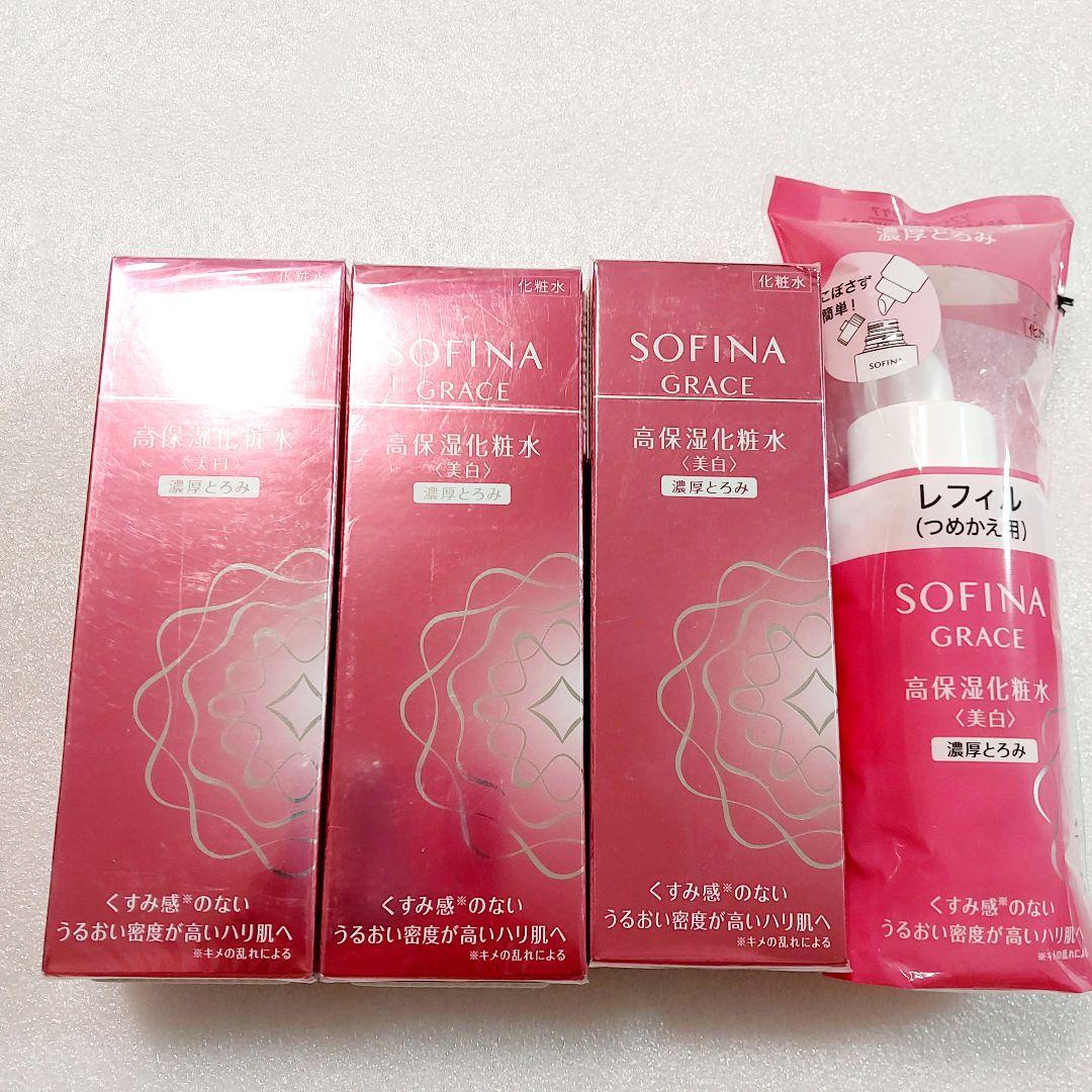 SOFINA　グレイス　高保湿化粧水　濃密とろみ　３個とレフィル１本