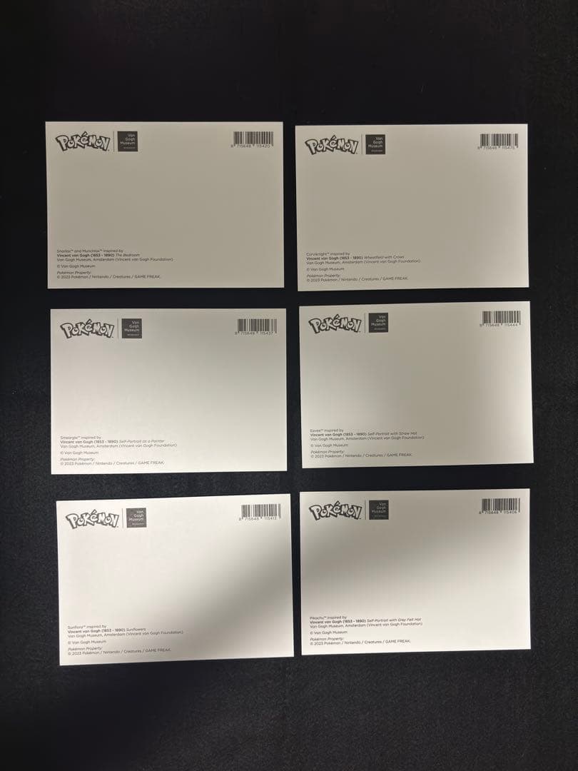 ポストカード6枚セット ゴッホ美術館×ポケモン コラボグッズ ゴッホ