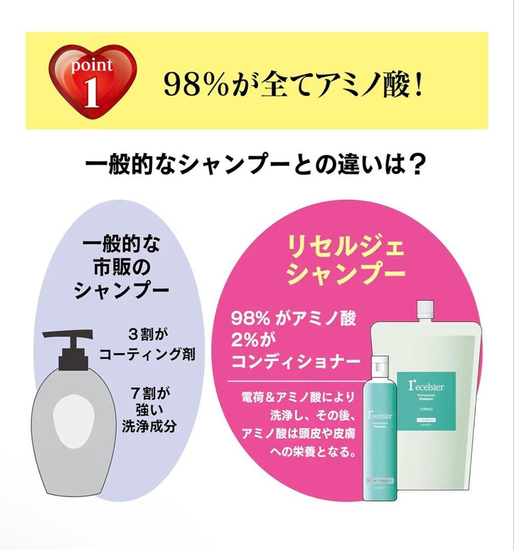 recelsier（リセルジェ）シャンプー 詰替え用 1,000ml - メルカリ