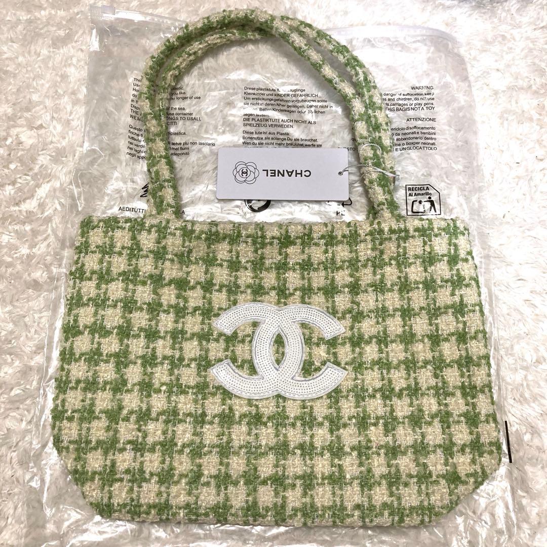CHANEL ツイードトートバッグ　スパンコール CHANEL ツイードトートバッグ スパンコール - メルカリ