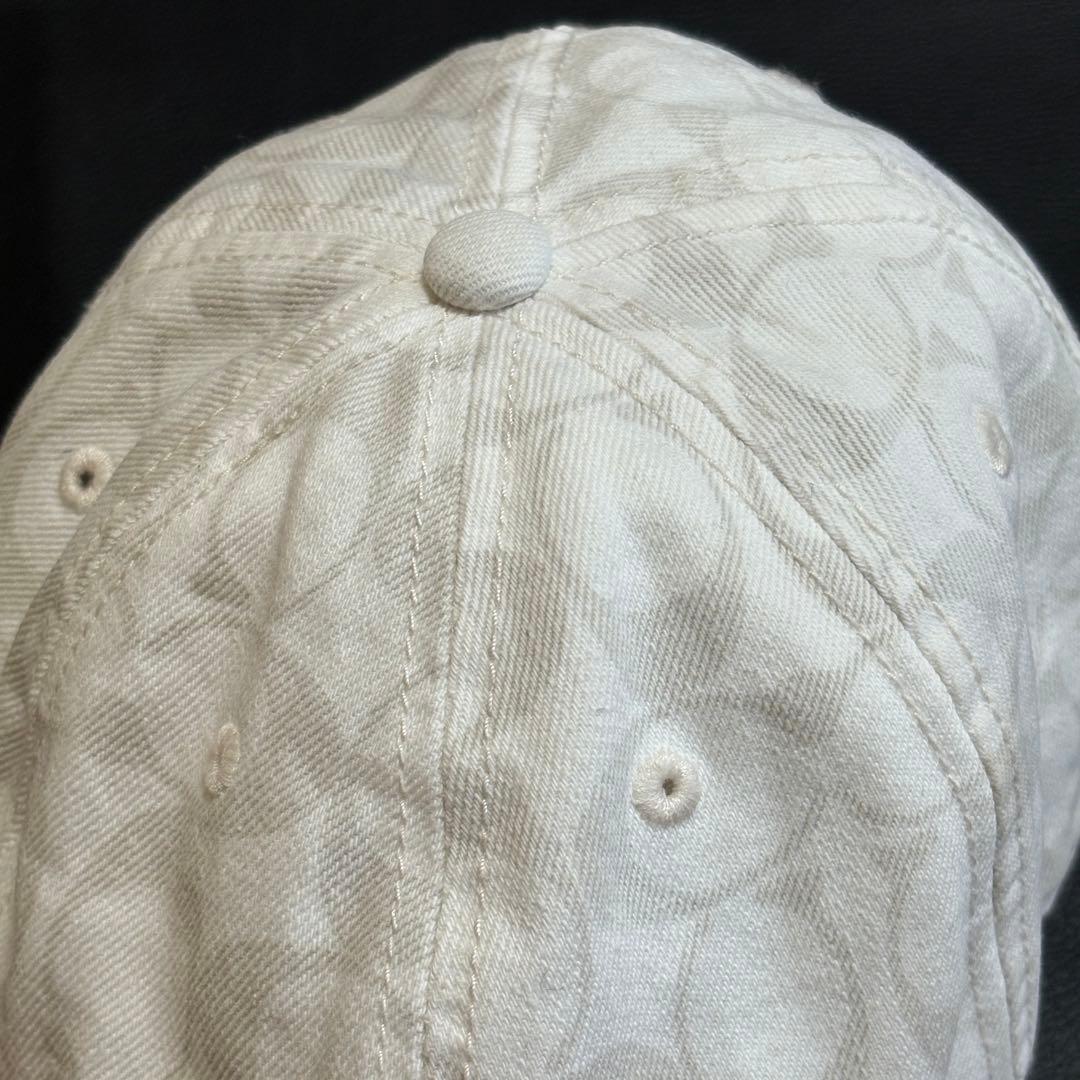 COACH コーチ シグネチャー キャップ 帽子 ホワイト 白 - メルカリ