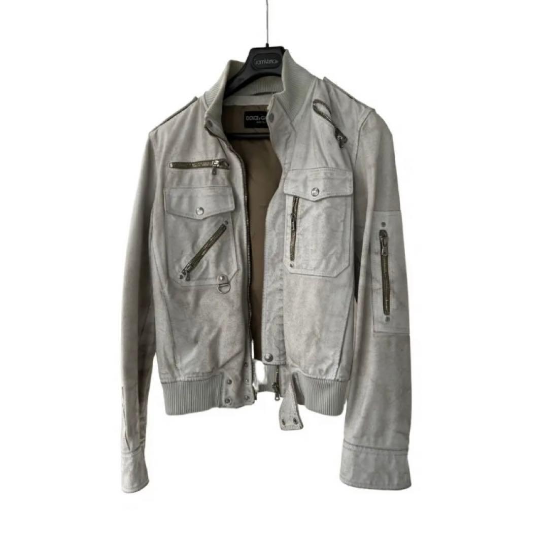 ジャケット・アウター DOLCE&GABBANA leather jacket 00s archive