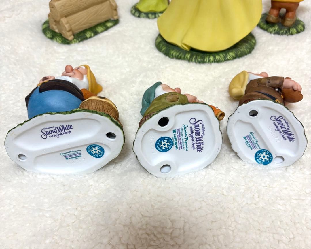 希少】 白雪姫 7人の小人 加藤工芸 陶器 置物 ガーデンオーナメント