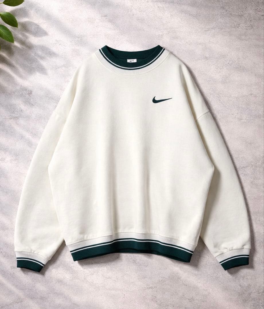 希少】ナイキ スウェット 白タグ 90s ロゴ刺繍 グリーン XXL - メルカリ