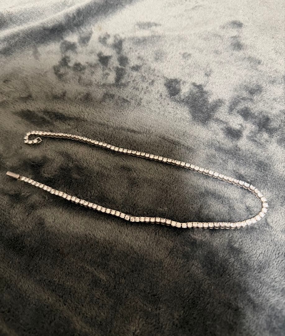 アヴァランチ S925 シルバー　テニスチェーン　 40cm 幅3mm シルバー テニスネックレス 幅3mm 40cm-60cm AHNL-D001-3MM