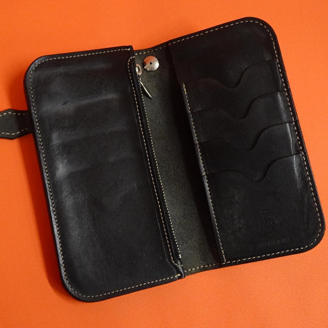 KC's レザーロングウォレット ブラック コンチョ 日本製 - メルカリ