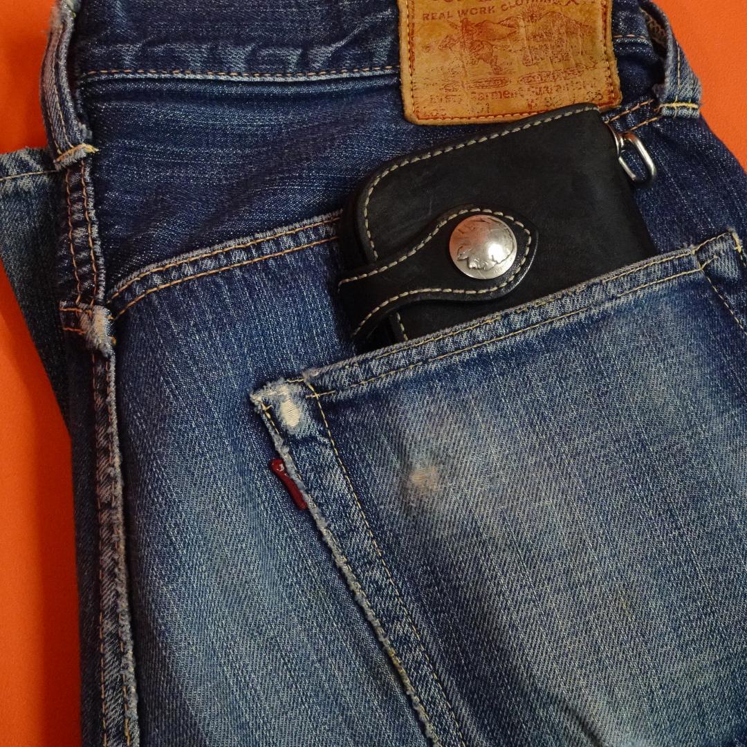 KC's レザーロングウォレット ブラック コンチョ 日本製 - メルカリ