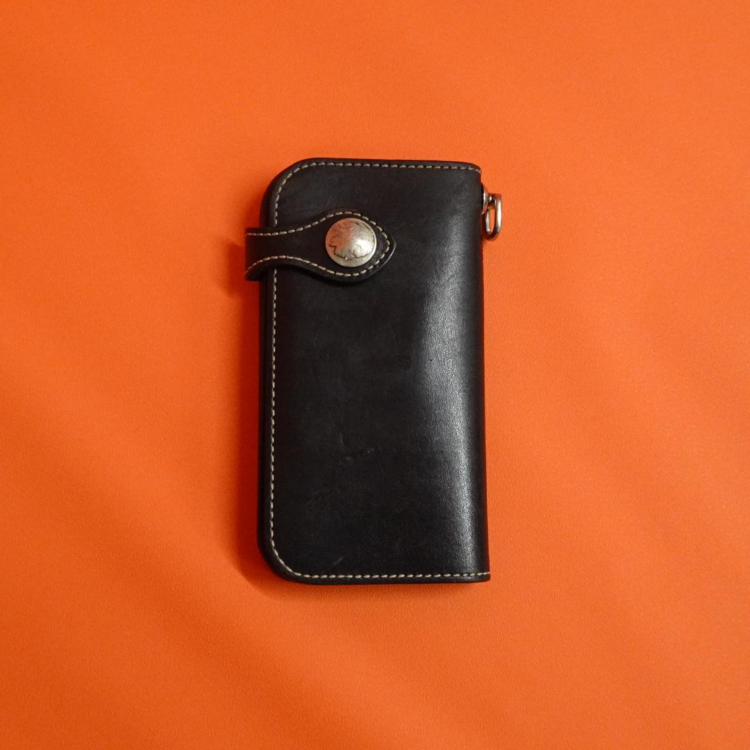 KC's レザーロングウォレット ブラック コンチョ 日本製 - メルカリ