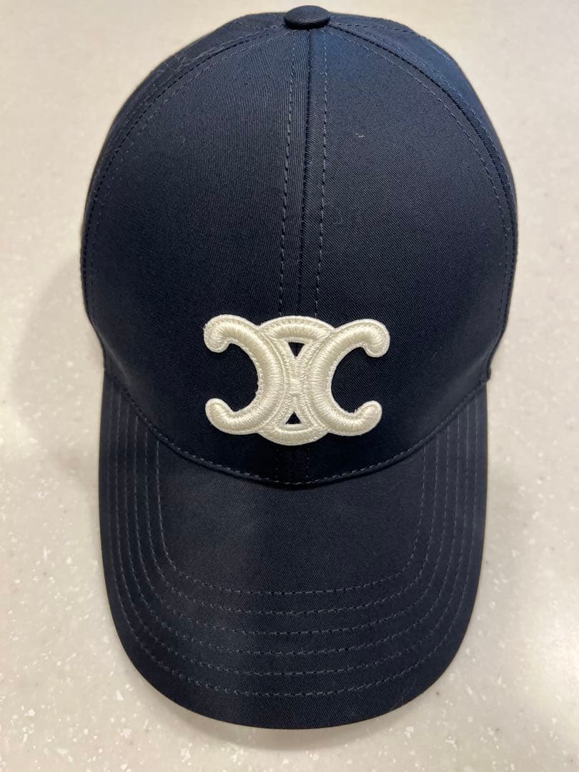 ららセリーヌ キャップ トリオンフ ベースボール コットン L 黒