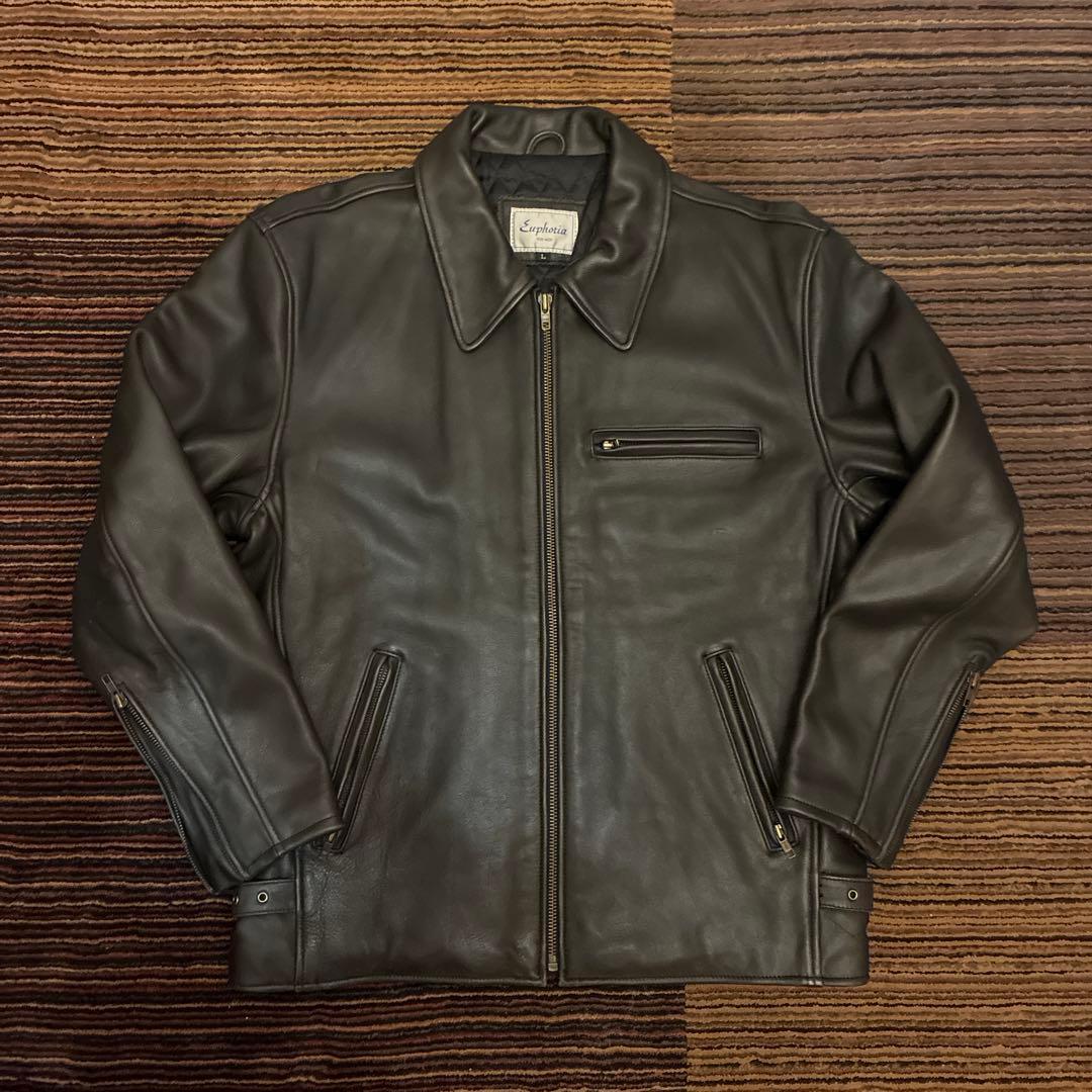 レザージャケット　カウレザーEddie Bauer stussy supreme