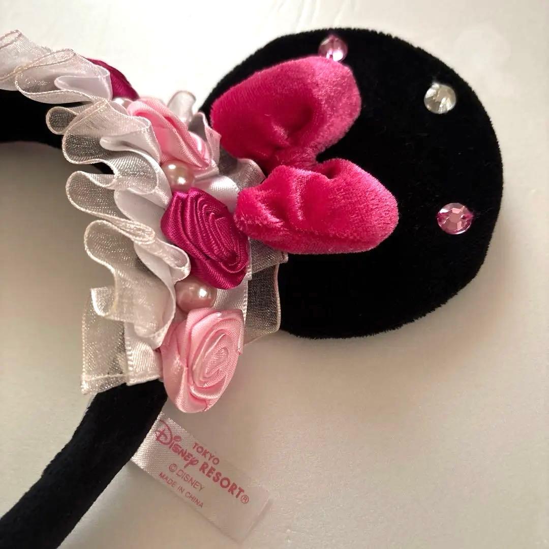 ディズニー カチューシャ ミニー キラキラ リボン フリル プリンセス