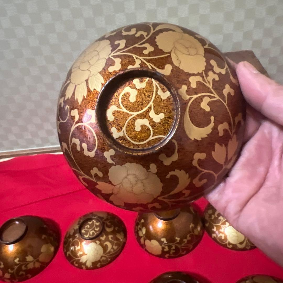 梨子地蒔絵吸物椀 10客供箱 S1158493 - 工芸品Nゲージ