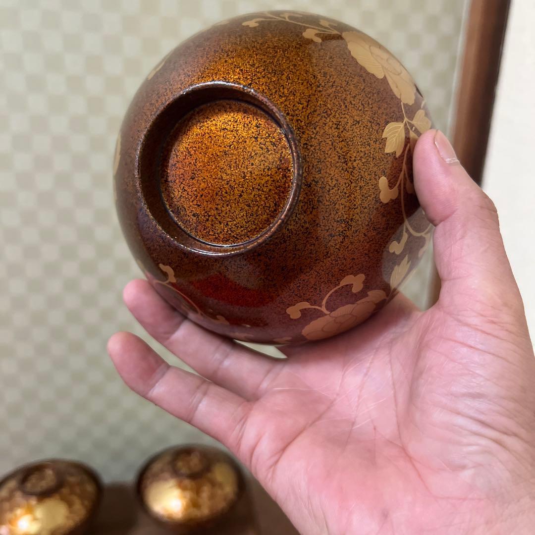 梨子地蒔絵吸物椀 10客供箱 S1158493 - 工芸品Nゲージ