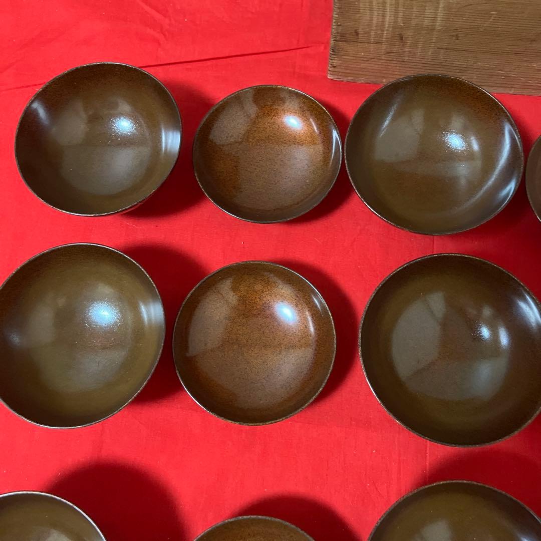 梨子地蒔絵吸物椀 10客供箱 S1158493 - 工芸品Nゲージ