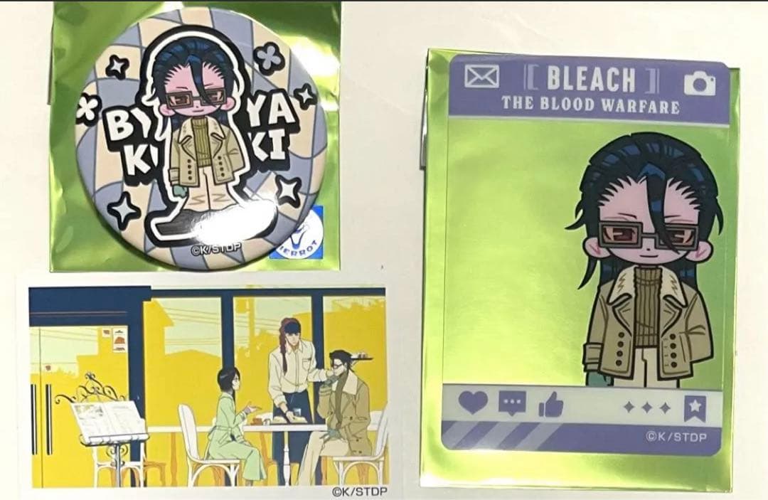 朽木白哉 メディコス ジャンフェス BLEACH 缶バッジ カード ポスカ