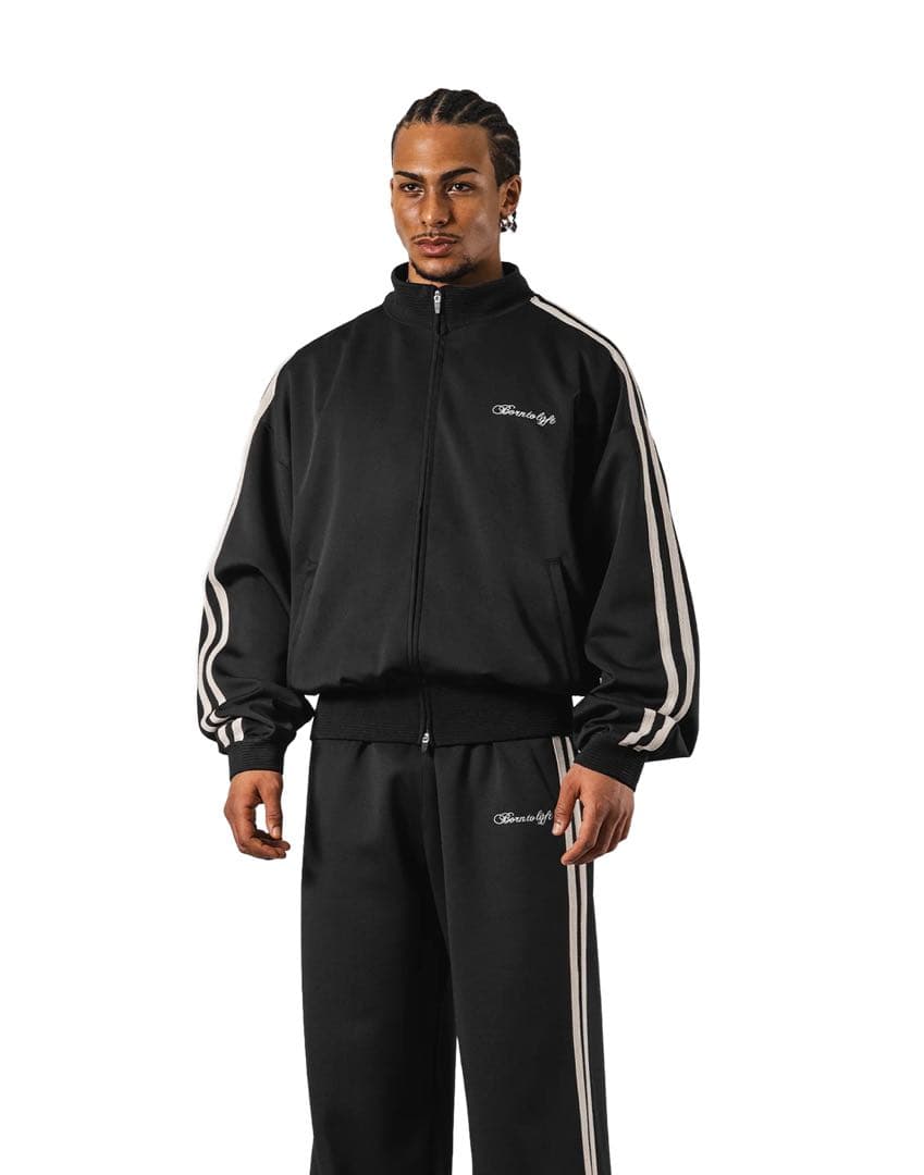 LYFT/リフト 2ラインサイドテープトラックジャケット ブラック