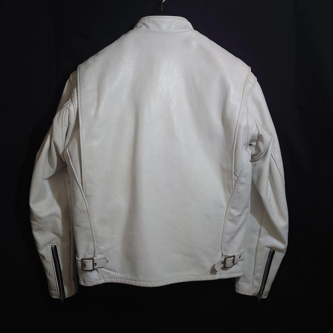 ☆希少☆超美品☆Schott641 シングルライダース白 size40 USA製