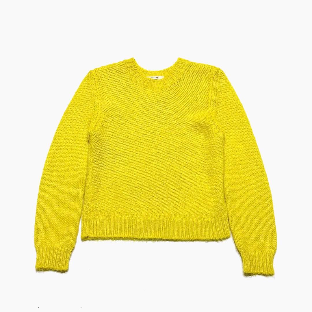 Celine セリーヌ フィービー期 アルパカ ニット セーター 黄色 イエロー