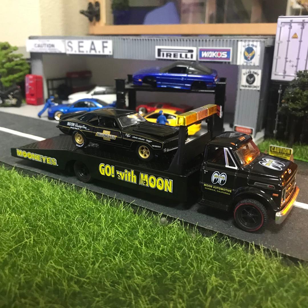 M2 シボレー C60 ムーンアイズトレーラーブラックとカマロRSブラックセット M2 シボレー C60 ムーンアイズトレーラーブラックとカマロRSブラック