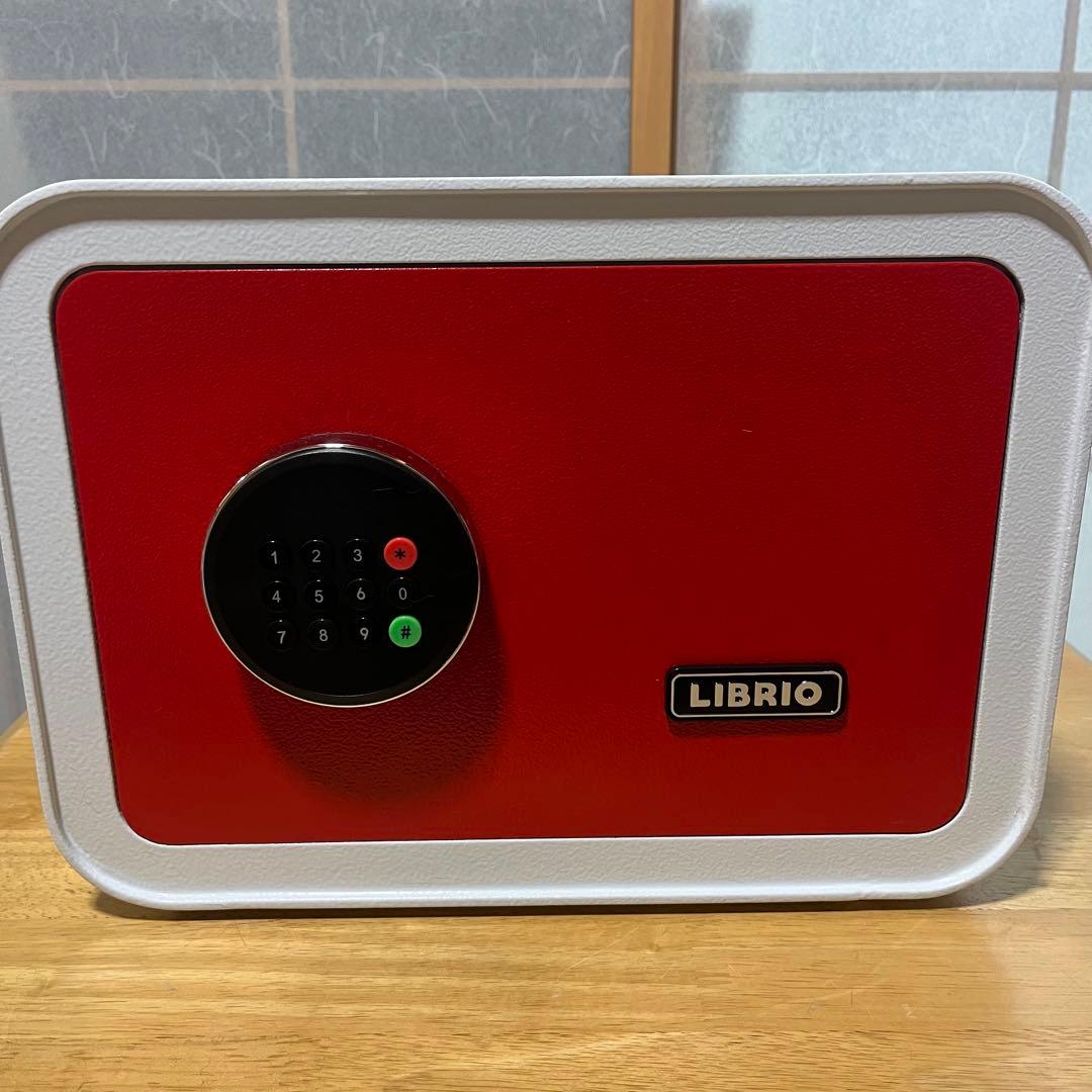 新品未使用 LIBRIO 金庫　XB006 ホワイト×レッド