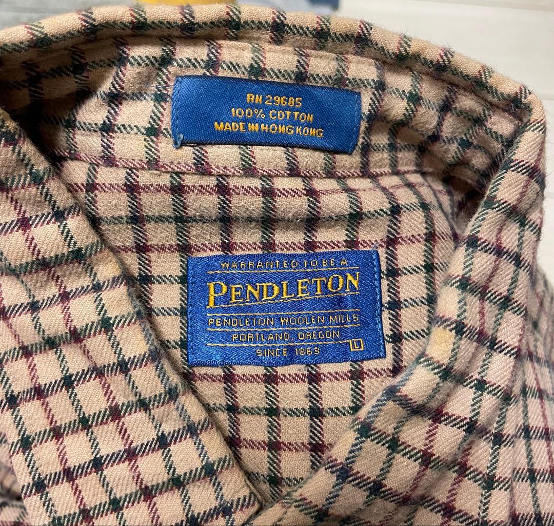 PENDLETON チェック柄ネルシャツ Lサイズ - メルカリ