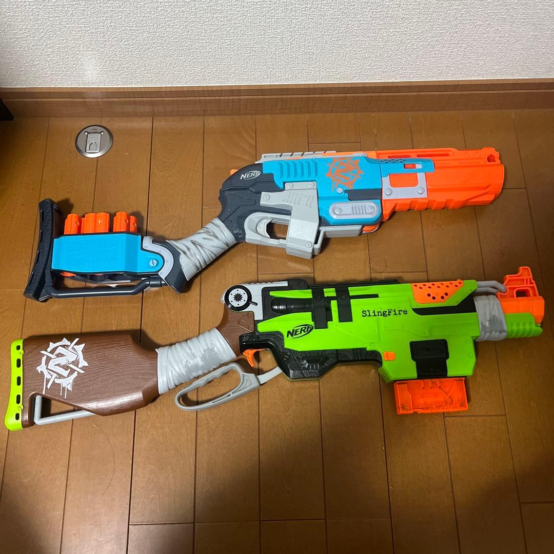 NERF ナーフ ゾンビストライク スレッジファイア/スリングファイア セット
