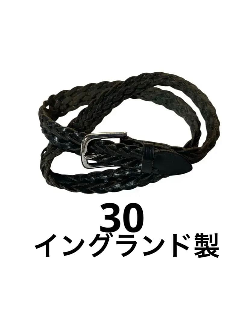 ホワイトハウスコックス　レザーメッシュベルト　黒　30 イングランド製 Whitehouse Cox（ホワイトハウスコックス）＞ひっそり新作レザー