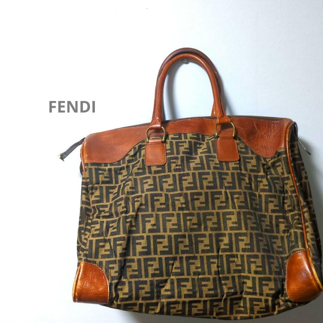 FENDI フェンデイ トートバッグ ズッカ柄 肩掛け ビンテージ ボストン
