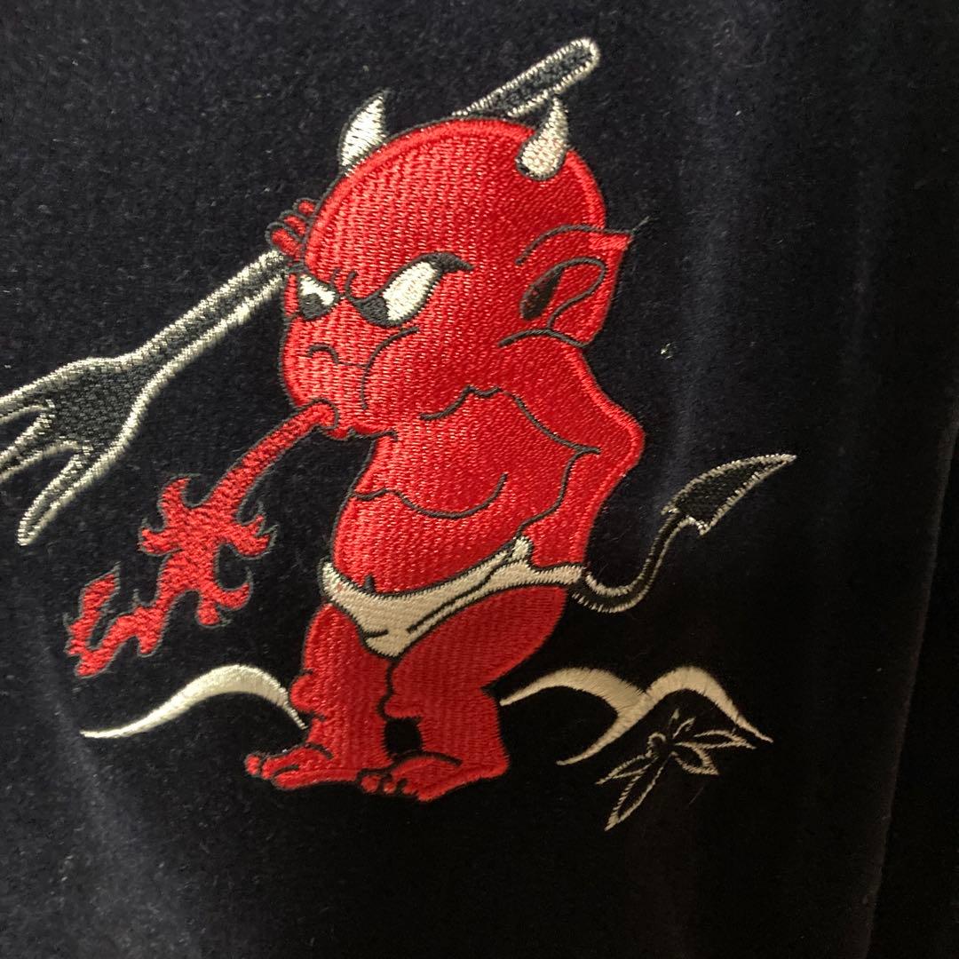 TEDCOMPANY・スカジャン・リバーシブル・別珍・40inc・ネイビー - メルカリ