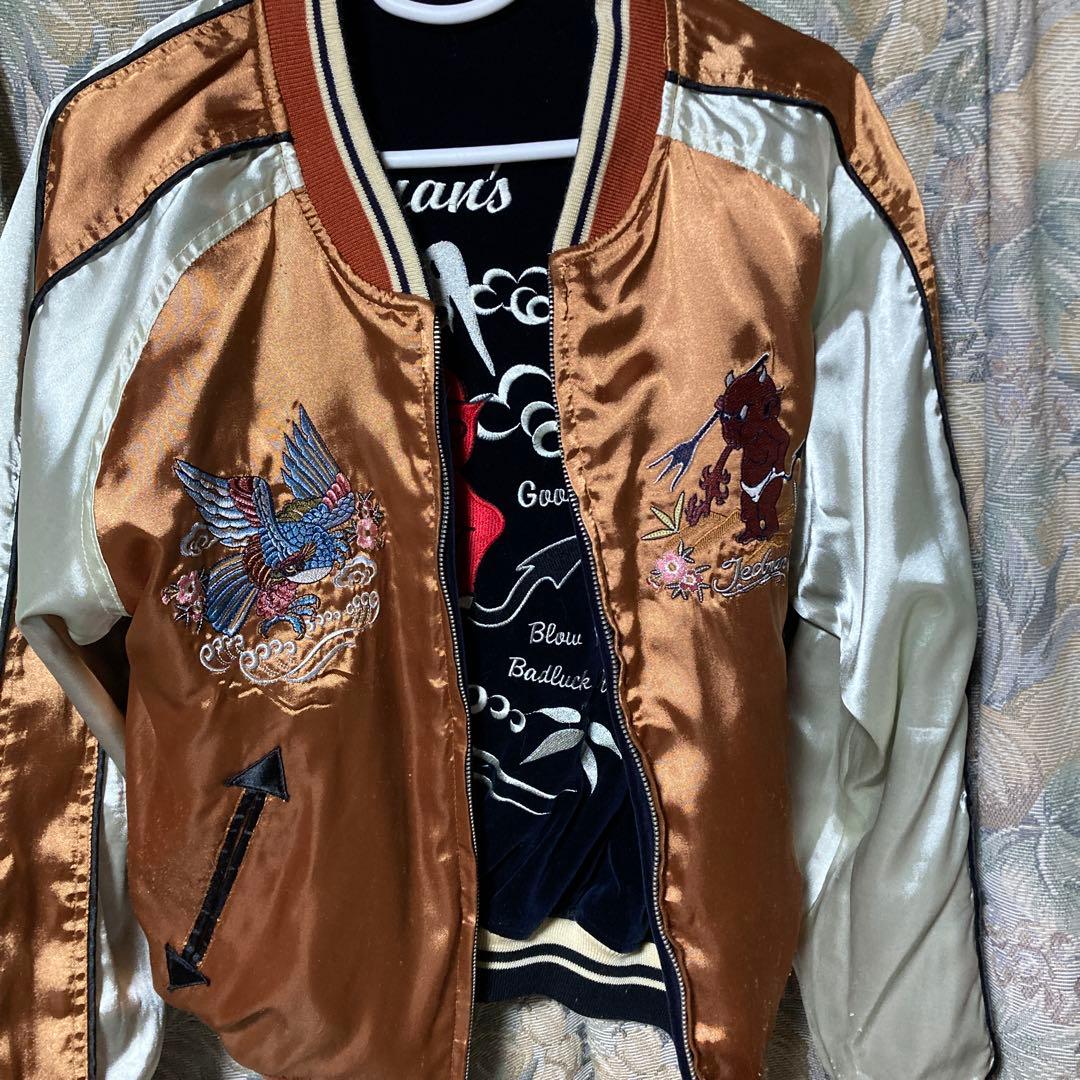 TEDCOMPANY・スカジャン・リバーシブル・別珍・40inc・ネイビー - メルカリ