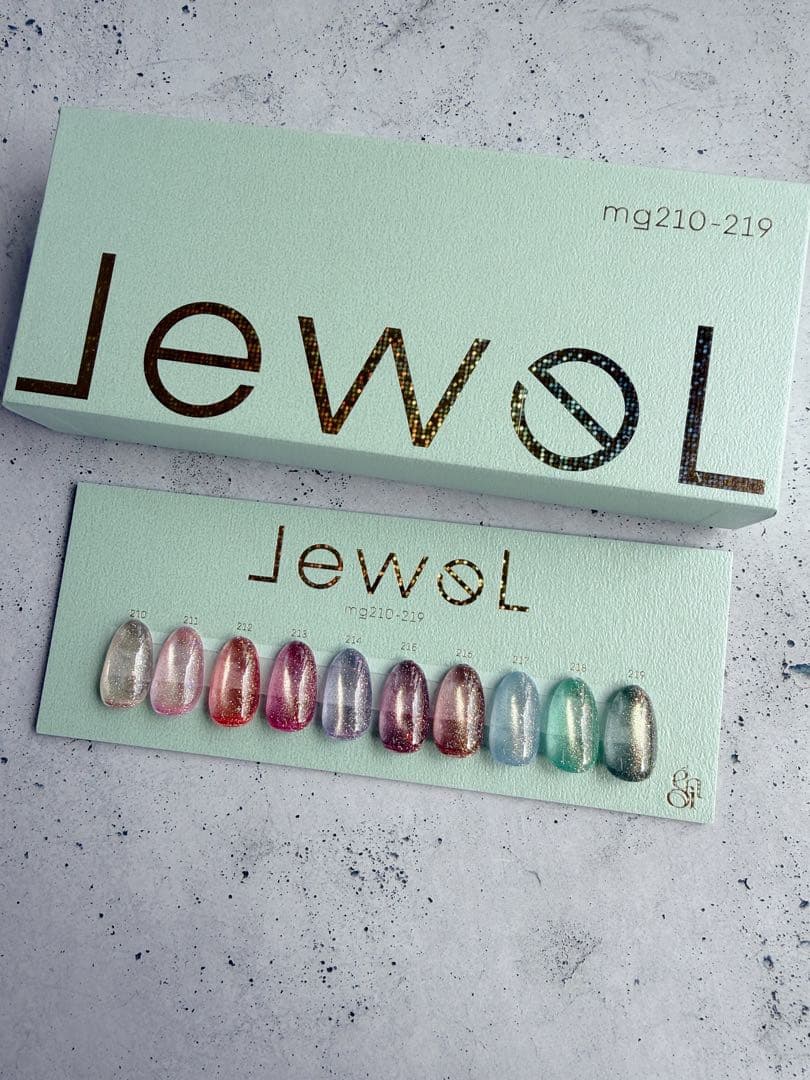 enoi jewel10色セット　台紙付き　試し塗りのみ