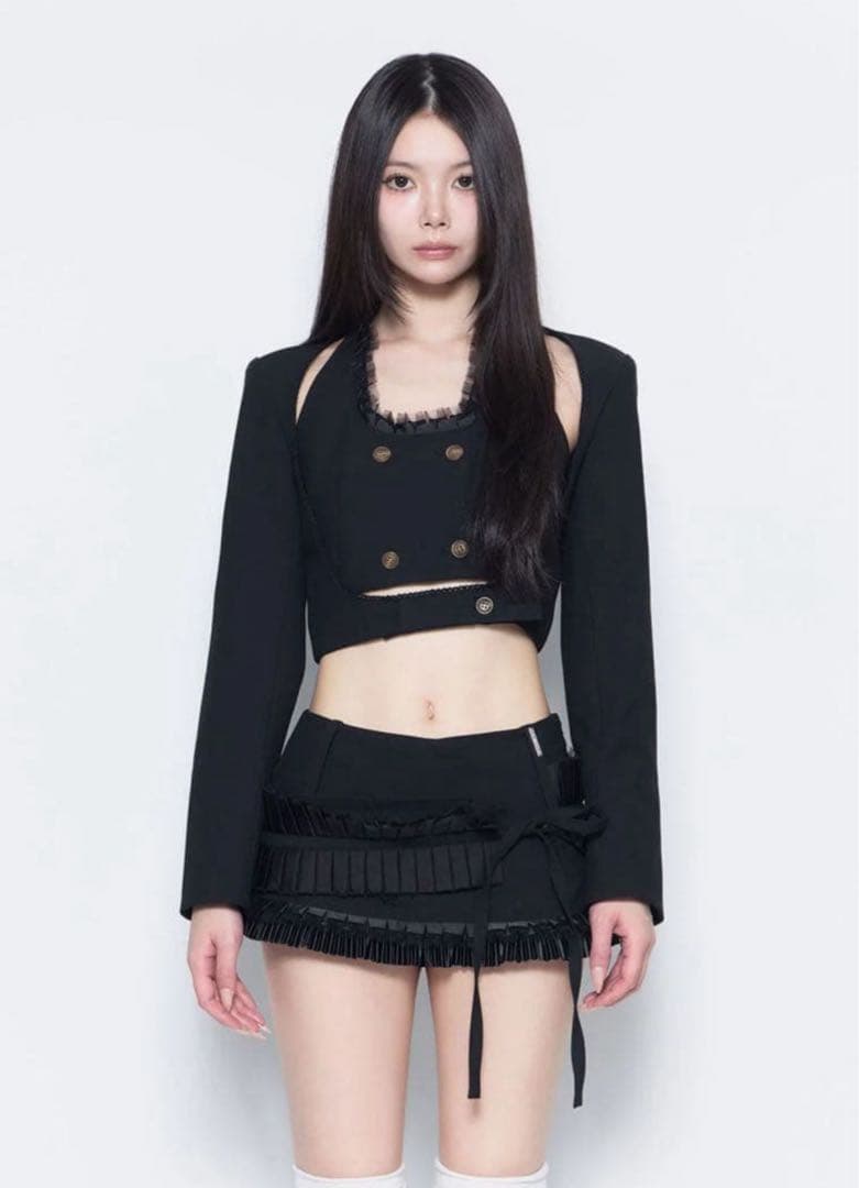 トップス theredthread S lace trim suit ensemble