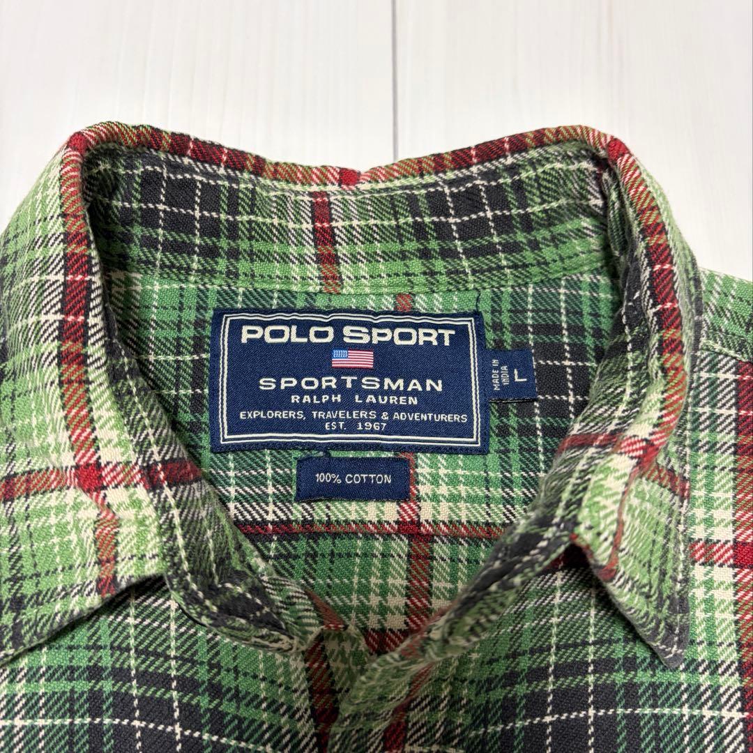 POLO SPORT SPORTSMAN L オンブレ チェック ネルシャツ