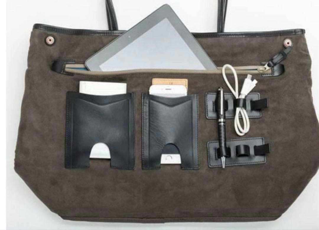 美品 A4◎】 モブリス トートバッグ レザー カモフラ 肩掛け 自立 大