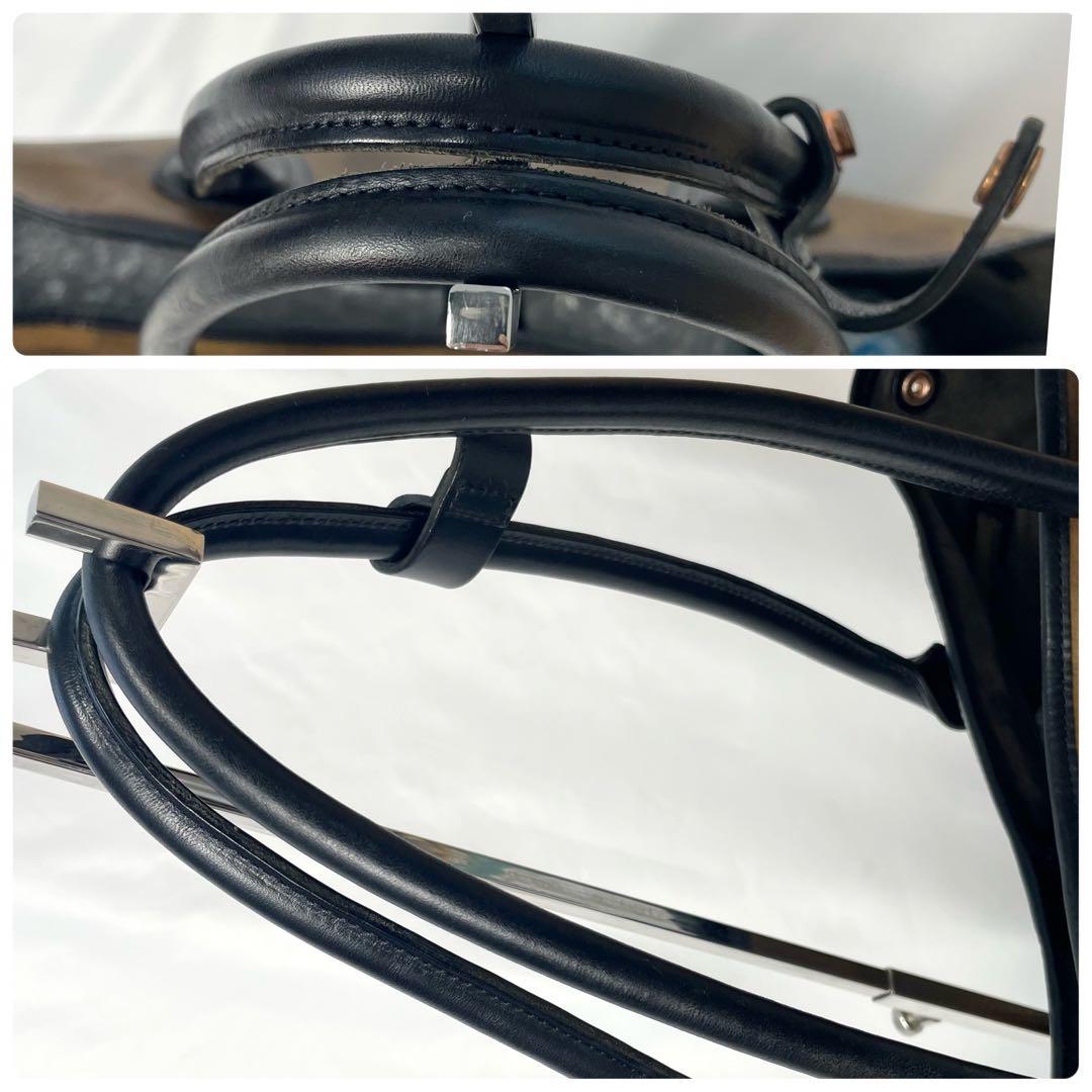 美品 A4◎】 モブリス トートバッグ レザー カモフラ 肩掛け 自立 大