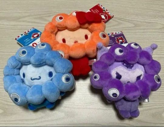 サンリオ　ミャクミャクなりきりぬいぐるみ　BC　推しカラー　3点セット 新品】サンリオ 推しカラー ミャクミャク BC 全7種セット コンプリート