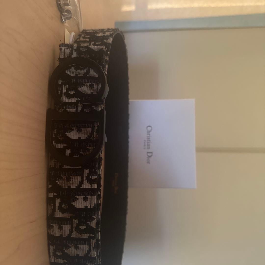 ゆ*様 Christian Dior レザー ベルト ブラック/グレー